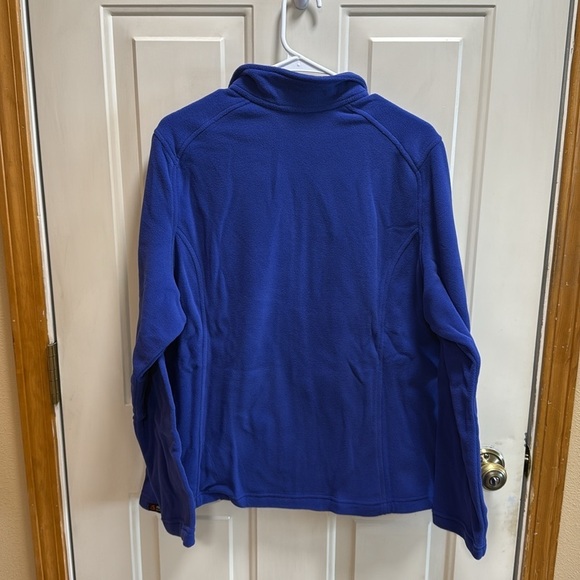 NWT Lands End Polartec Aircore 100 Blue Fleece Zip Up Jacket size XL/ 18 - Picture 2 of 9